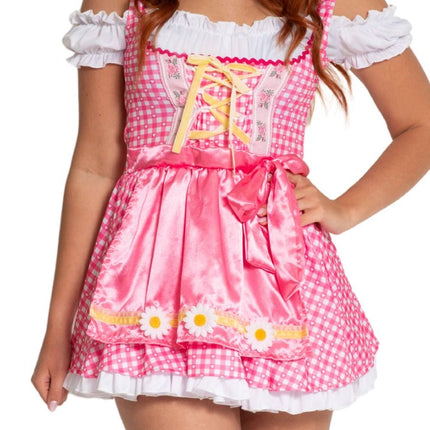 Roze Dirndl Jurk Oktoberfest Emily van Partychimp koop je bij Partywinkel