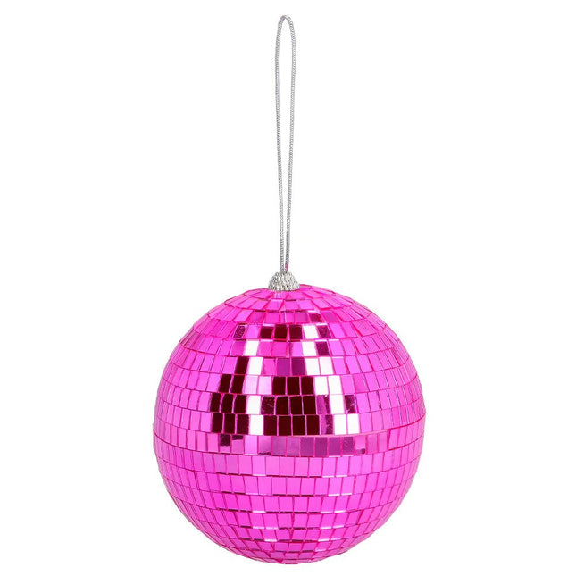 Roze Discobal 15cm van Boland koop je bij Partywinkel