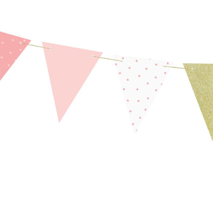Roze Gouden Slingers 1,3m van Partydeco koop je bij Partywinkel
