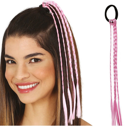 Roze Hair Extension 35cm 3st van Fiestas Guirca koop je bij Partywinkel