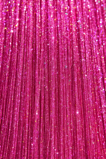 Roze Hair Extension Glitters 50cm 3st van Fiestas Guirca koop je bij Partywinkel
