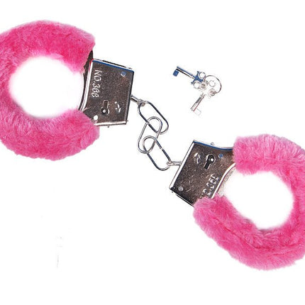 Roze Handboeien Pluche van Partydeco koop je bij Partywinkel