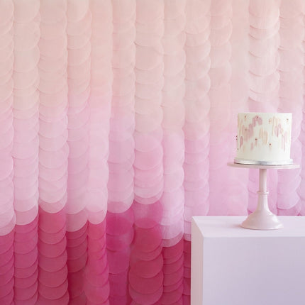 Roze Hangdecoratie Ombre 2m van Ginger Ray koop je bij Partywinkel