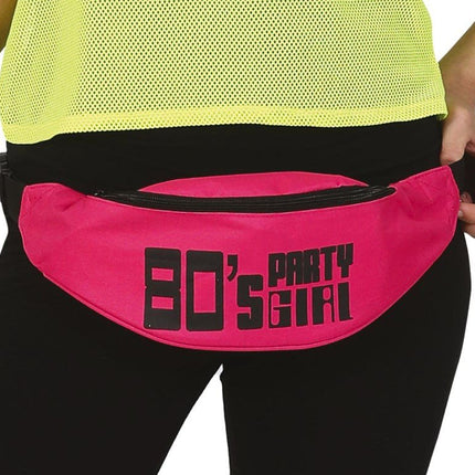 Roze Heuptasje 80'S Party Girl van Fiestas Guirca koop je bij Partywinkel