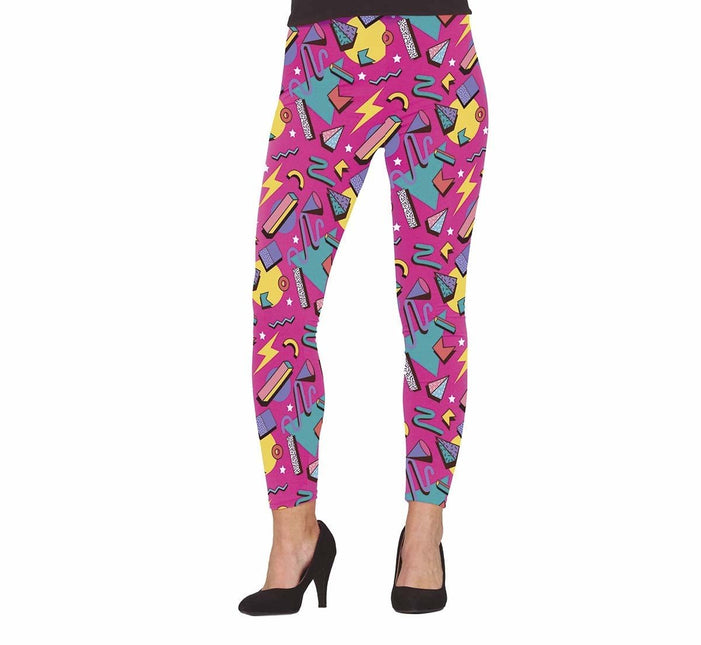 Roze Jaren 80 Legging van Fiestas Guirca koop je bij Partywinkel