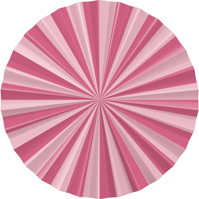 Roze Papieren Waaiers 35cm 3st van Folat koop je bij Partywinkel