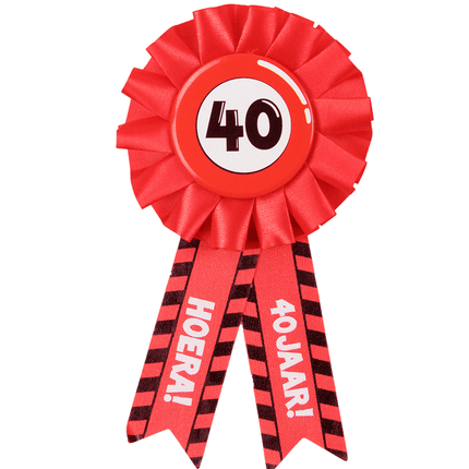 Rozet Hoera 40 Jaar Hoera van Paper Dreams koop je bij Partywinkel