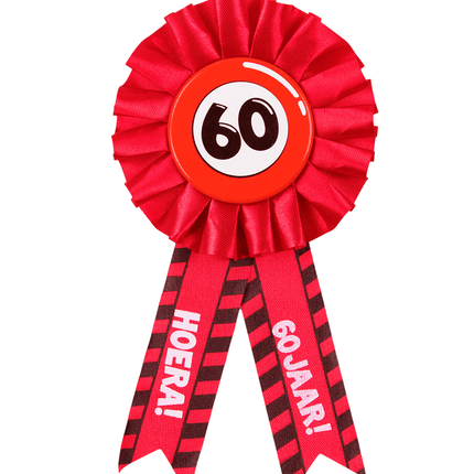 Rozet Hoera 60 Jaar Hoera van Paper Dreams koop je bij Partywinkel