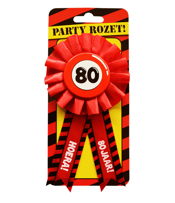 Rozet Hoera 80 Jaar Hoera van Paper Dreams koop je bij Partywinkel