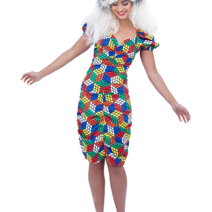 Rubik's Cube Jurk Dames van Smiffys koop je bij Partywinkel