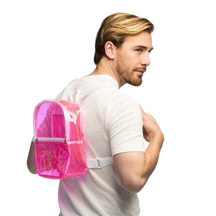 Rugzak Clarity neonroze (28 x 23 x 10 cm) van Boland koop je bij Partywinkel
