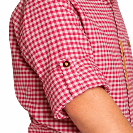 Ruit Blouse Rood Wit Alpenkraft van Tannhauser koop je bij Partywinkel