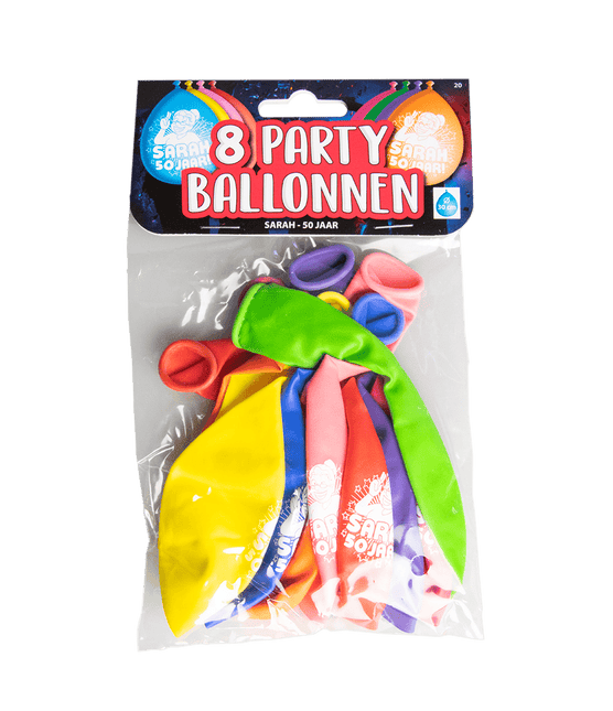 Sarah Ballonnen 50 Jaar 30cm 8st van Paper Dreams koop je bij Partywinkel
