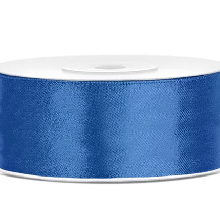 Satijn Lint Koninklijk Blauw 25mm 25m van Partydeco koop je bij Partywinkel