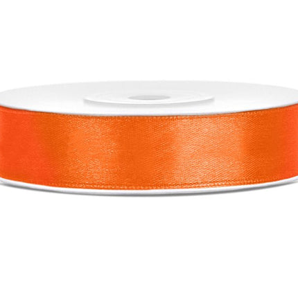 Satijn Lint Oranje 12mm 25m van Partydeco koop je bij Partywinkel