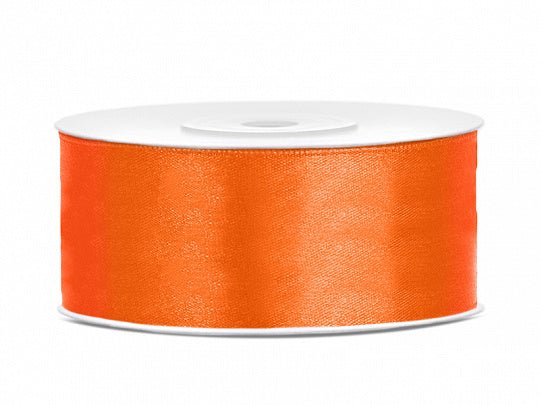 Satijn Lint Oranje 25mm 25m van Partydeco koop je bij Partywinkel