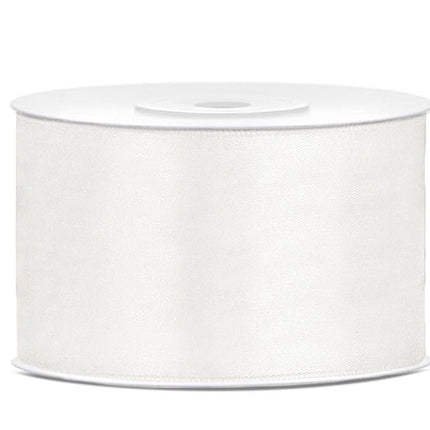Satijn Lint Wit Pastel 38mm 25m van Partydeco koop je bij Partywinkel