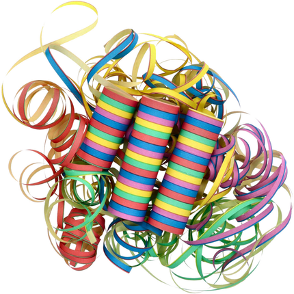 Serpentines - Multicolour - 4 meter - 3 stuks van Folat koop je bij Partywinkel