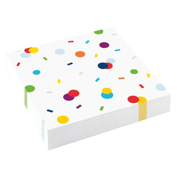 Servetten – Confetti Birthday – 33 x 33 cm – Set van 20 van Riethmueller koop je bij Partywinkel