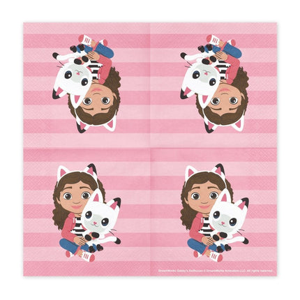Servetten Gabby's Dollhouse, 33 x 33 van Partydeco koop je bij Partywinkel