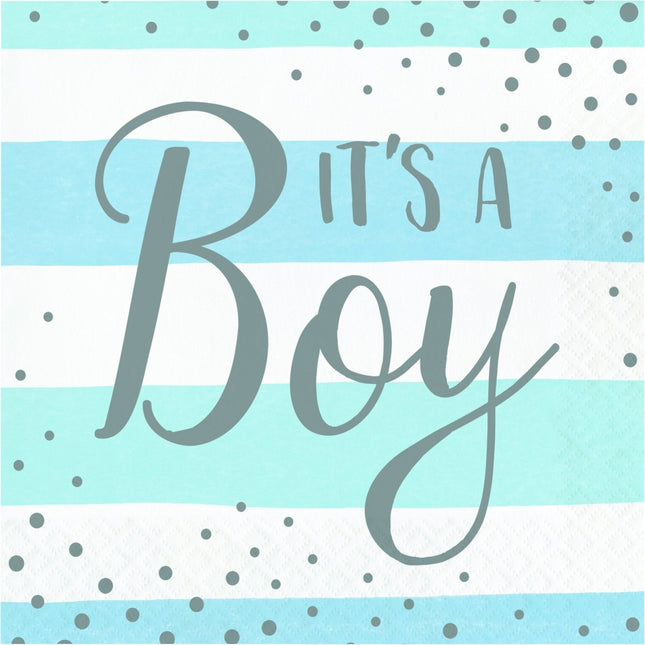 Servetten It'S A Boy 33cm 16st van Creative Converting koop je bij Partywinkel