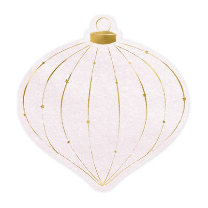 Servetten Kerstbal 12cm 20st van Partydeco koop je bij Partywinkel