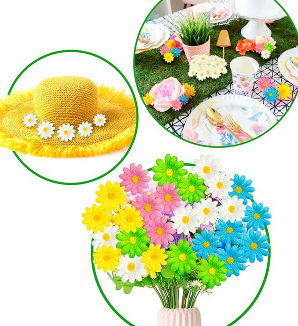 Set Van 20 Decoratieve Gele Bloemen van Widmann koop je bij Partywinkel