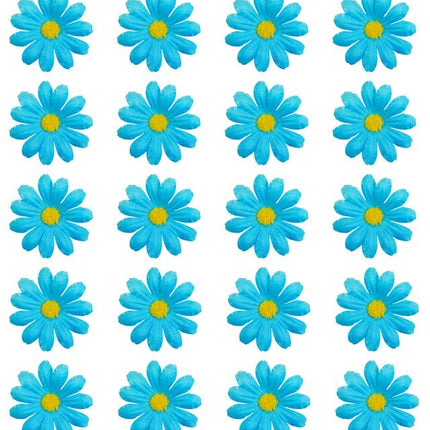 Set Van 20 Decoratieve Licht Blauwe Bloemen van Widmann koop je bij Partywinkel