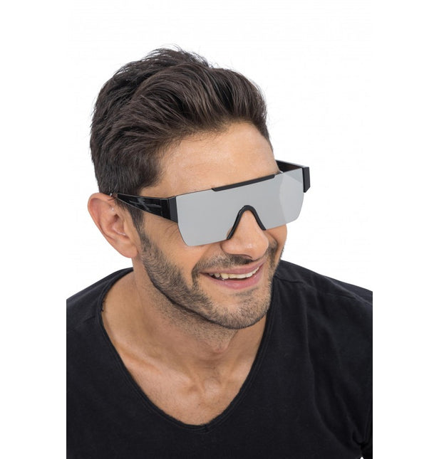 Hopeanväriset peilitehosteiset lasit - 15 cm x 15 cm x 5,2 cm