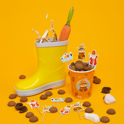 Sinterklaas Cocktailprikkers 6,5cm 16st van Paper Dreams koop je bij Partywinkel