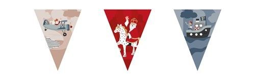 Sinterklaas Slinger Rood Blauw 6m van Haza Witbaard koop je bij Partywinkel