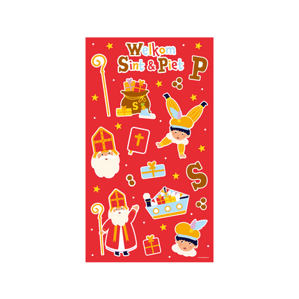 Sinterklaas Stickervellen 4st van Paper Dreams koop je bij Partywinkel