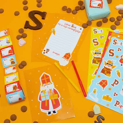 Sinterklaas Stickervellen 4st van Paper Dreams koop je bij Partywinkel