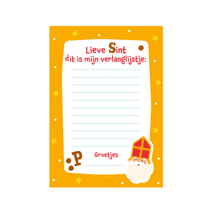 Sinterklaas Verlanglijstjes 16cm 6st van Paper Dreams koop je bij Partywinkel