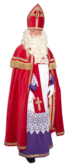 Sinterklaaspak Katoen Fluweel 4 delig van Haza Witbaard koop je bij Partywinkel