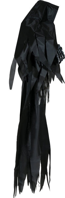 Skelet Hangdecoratie Zwart Met Licht En Geluid 1,6m van Fiestas Guirca koop je bij Partywinkel