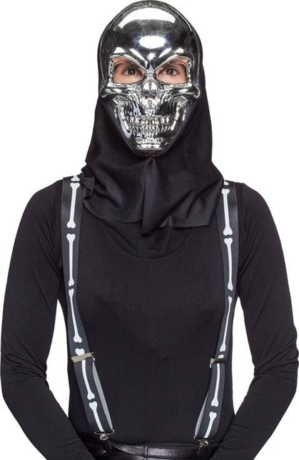 Skelet Masker Zilver van Orlob koop je bij Partywinkel