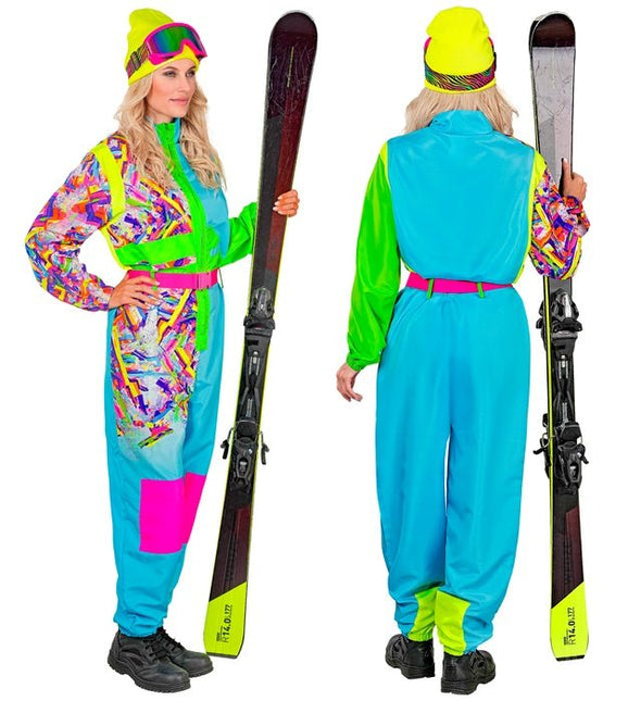 Skier/Snowboarder Lichtblauw/Groen Dames Heren van Widmann koop je bij Partywinkel