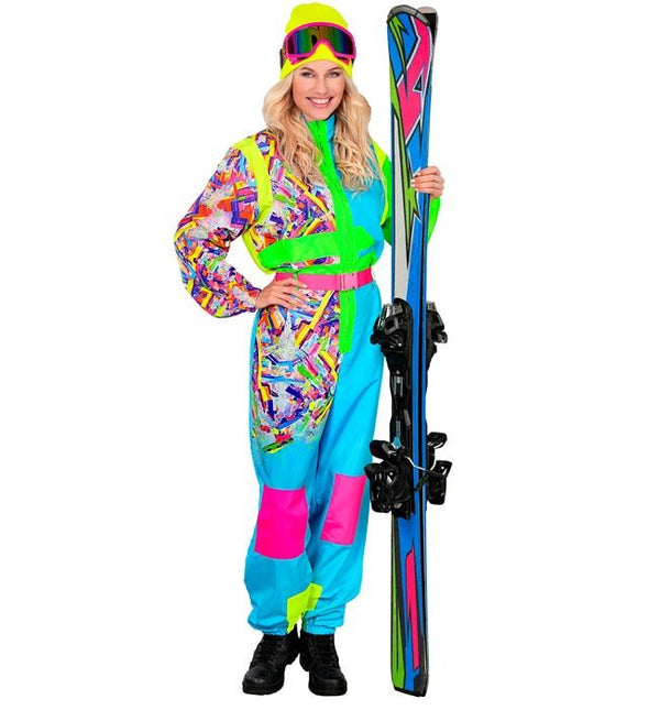 Skier/Snowboarder Lichtblauw/Groen Dames Heren van Widmann koop je bij Partywinkel