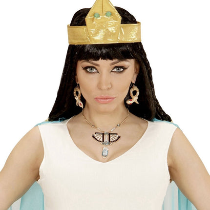 Slang Oorbellen Goud Rode Ogen van Widmann koop je bij Partywinkel