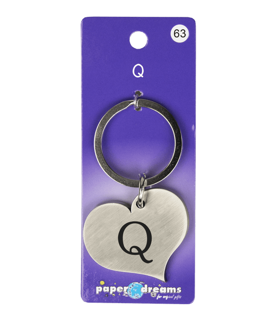 Sleutelhanger Q 10cm van Paper Dreams koop je bij Partywinkel