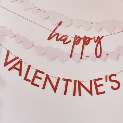 Slinger Happy Valentine'S Day 2,5m 2 delig van Ginger Ray koop je bij Partywinkel