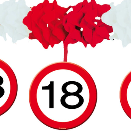 Slinger met Onderhanger 18 Jaar Verkeersbord 4m van Folat koop je bij Partywinkel