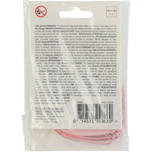 Hartjes Slinger Roze Mini 3m van Folat koop je bij Partywinkel