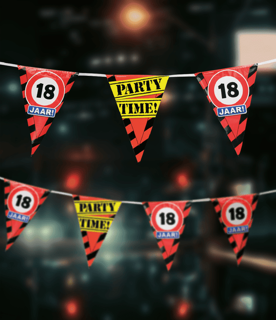 Slingers 18 jaar Verkeersbord 10m van Paper Dreams koop je bij Partywinkel