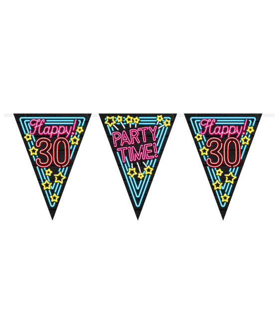 Slingers 30 Jaar Neon 10m van Paper Dreams koop je bij Partywinkel