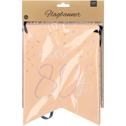 Slingers 80 Jaar Rose Goud 6m van Folat koop je bij Partywinkel