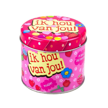 Snoepblik Ik Hou Van Jou 9cm van Paper Dreams koop je bij Partywinkel