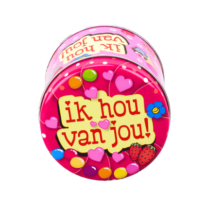 Snoepblik Ik Hou Van Jou 9cm van Paper Dreams koop je bij Partywinkel