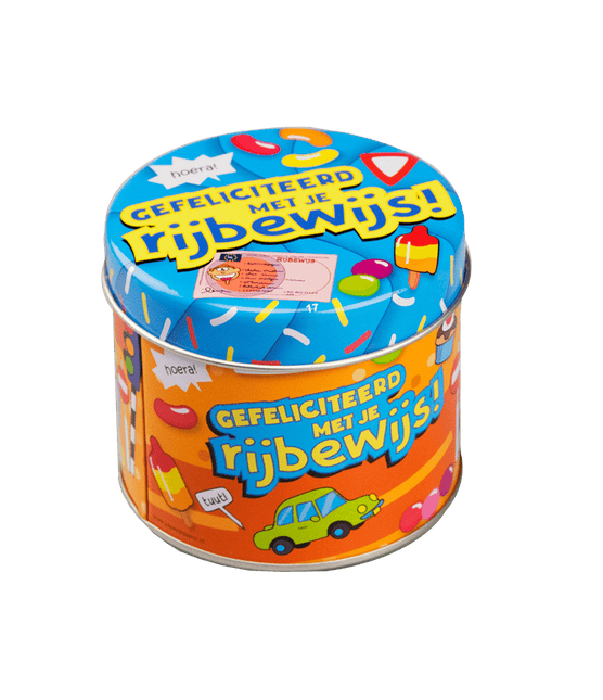 Snoepblik Rijbewijs 9cm van Paper Dreams koop je bij Partywinkel